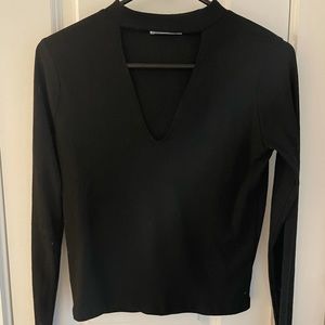 Zara Trafaluc Ribbed Long Sleeve Top